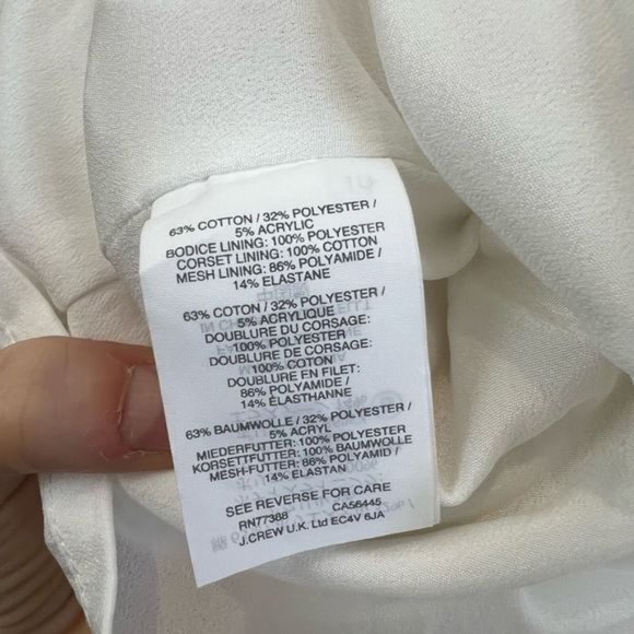J. Crew Convertible-Strap Dress in Embossed Floral 6T White G4618 Mini NWT $148 - Picture 13 of 13
